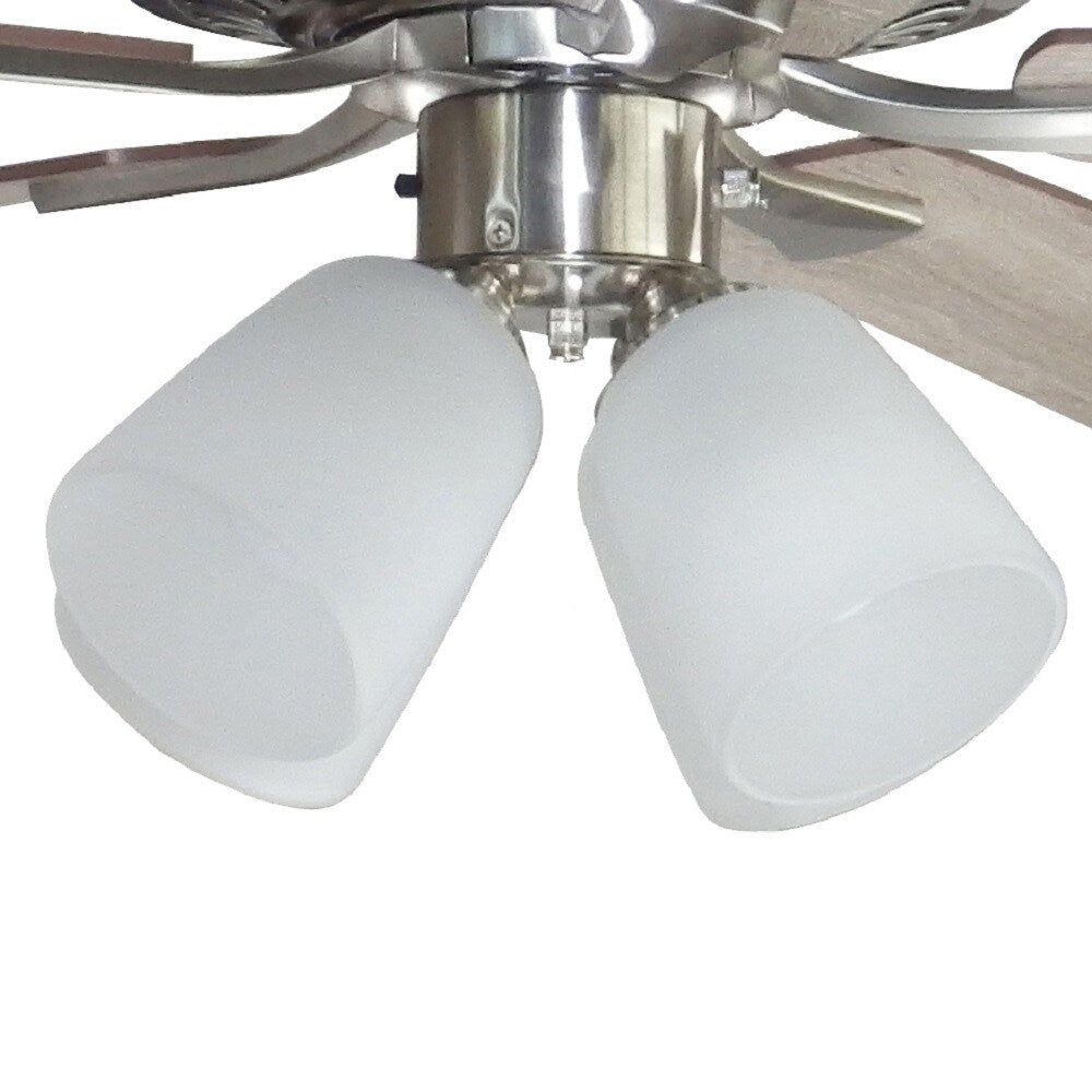 Harbor Breeze Grace Bay 52-in Brushed Nickel LED Indoor Ceiling Fan with Light Kit (5-Blade)