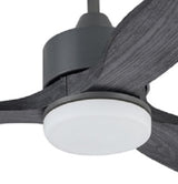 Harbor Breeze Fairwind 60-in Gray LED Indoor/Outdoor Ceiling Fan with Light Kit and Remote (3-Blade)