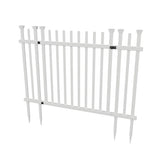 Zippity Outdoor Products 3.5-ft H x 5-ft W White Vinyl Dog Ear No-dig Fence Gate (Unassembled)