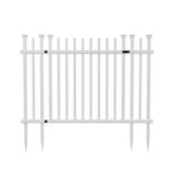 Zippity Outdoor Products 3.5-ft H x 5-ft W White Vinyl Dog Ear No-dig Fence Gate (Unassembled)