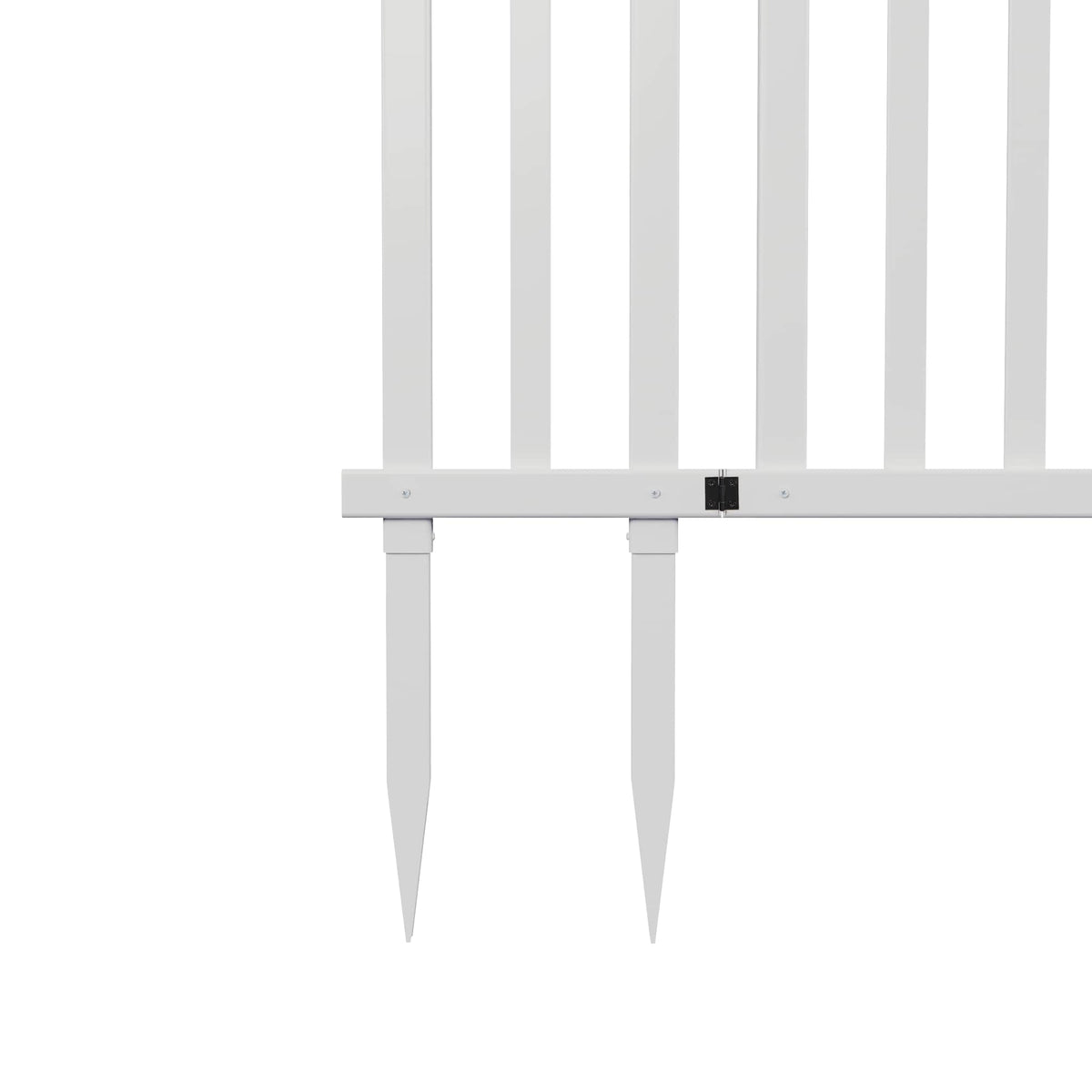 Zippity Outdoor Products 3.5-ft H x 5-ft W White Vinyl Dog Ear No-dig Fence Gate (Unassembled)
