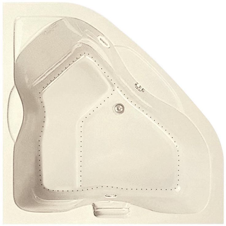 Serenity 6 - 60 in. Acrylic Center Drain Corner Drop-In Air Bath Tub with Chromotherapy in White