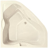 Serenity 6 - 60 in. Acrylic Center Drain Corner Drop-In Air Bath Tub with Chromotherapy in White