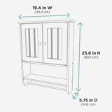 Zenith Cottage 19.19-in x 25.63-in x 5.75-in White Bathroom Wall Cabinet