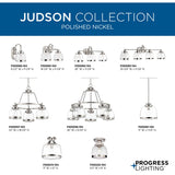 Progress Lighting Judson 5-Light Polished Nickel Farmhouse Chandelier