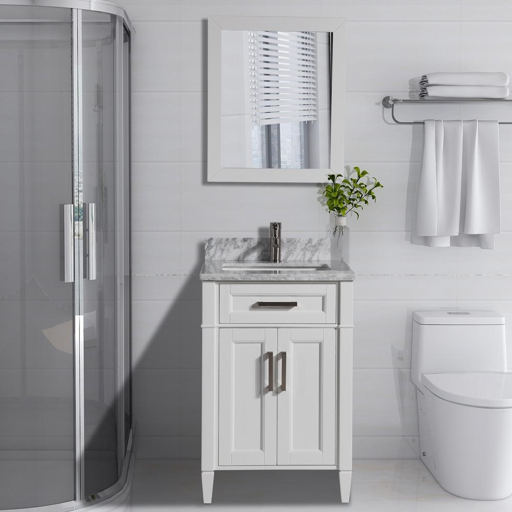 Savona 72 in. W x 22 in. D x 36 in. H Bath Vanity in Espresso with Vanity Top in White with White Basin and Mirror - Super Arbor