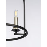 Progress Lighting Seneca 8-Light Matte Black Farmhouse Lantern Medium Hanging Pendant Light