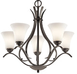 Kichler Keiran 5-Light Olde Bronze Transitional Chandelier, 24.5-in W x 23.25-in H