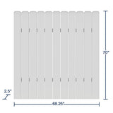 Freedom All American Dogear 6-ft H x 6-ft W White Privacy Vinyl Fence Panel (Assembled)