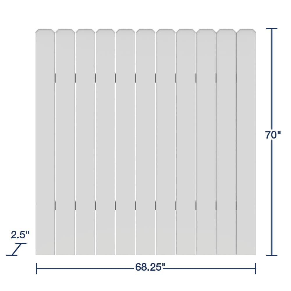Freedom Shadowbox 6-ft H x 6-ft W White Privacy Vinyl Fence Panel (Assembled)