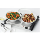 5 Qt. Stainless Steel Buffet Server with Two Warming Crocks
