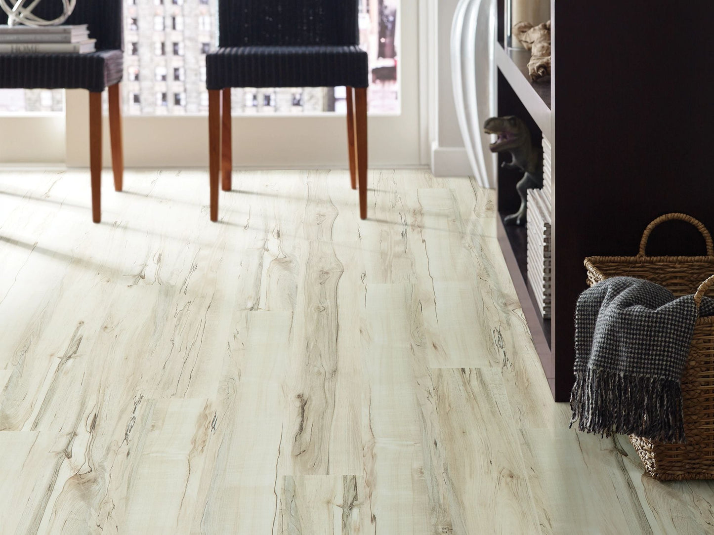 Shaw Reflection 12 Earth Maple Brown 12-mil x 7-in W x 48-in L Waterproof Glue Down Luxury Vinyl Plank Flooring (35-sq ft/ Carton)