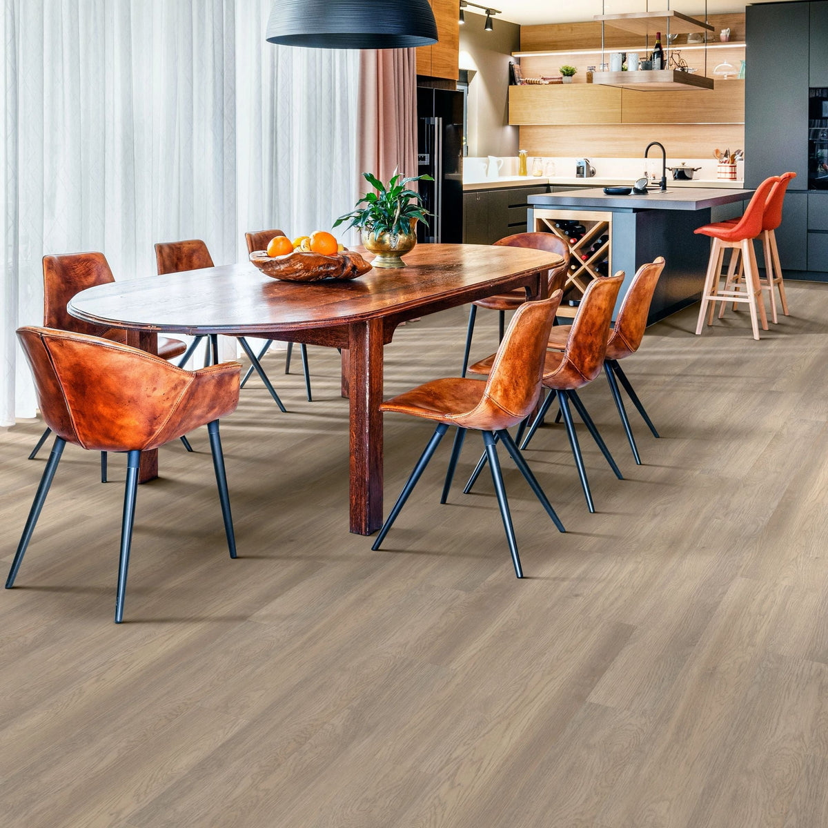 Shaw Boundless 8 Riverbank Brown 8-mil x 7-in W x 48-in L Waterproof Glue Down Luxury Vinyl Plank Flooring (34.98-sq ft/ Carton)