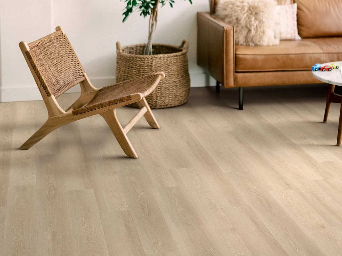 Shaw Boundless 8 Soft Field Brown 8-mil x 7-in W x 48-in L Waterproof Glue Down Luxury Vinyl Plank Flooring (34.98-sq ft/ Carton)