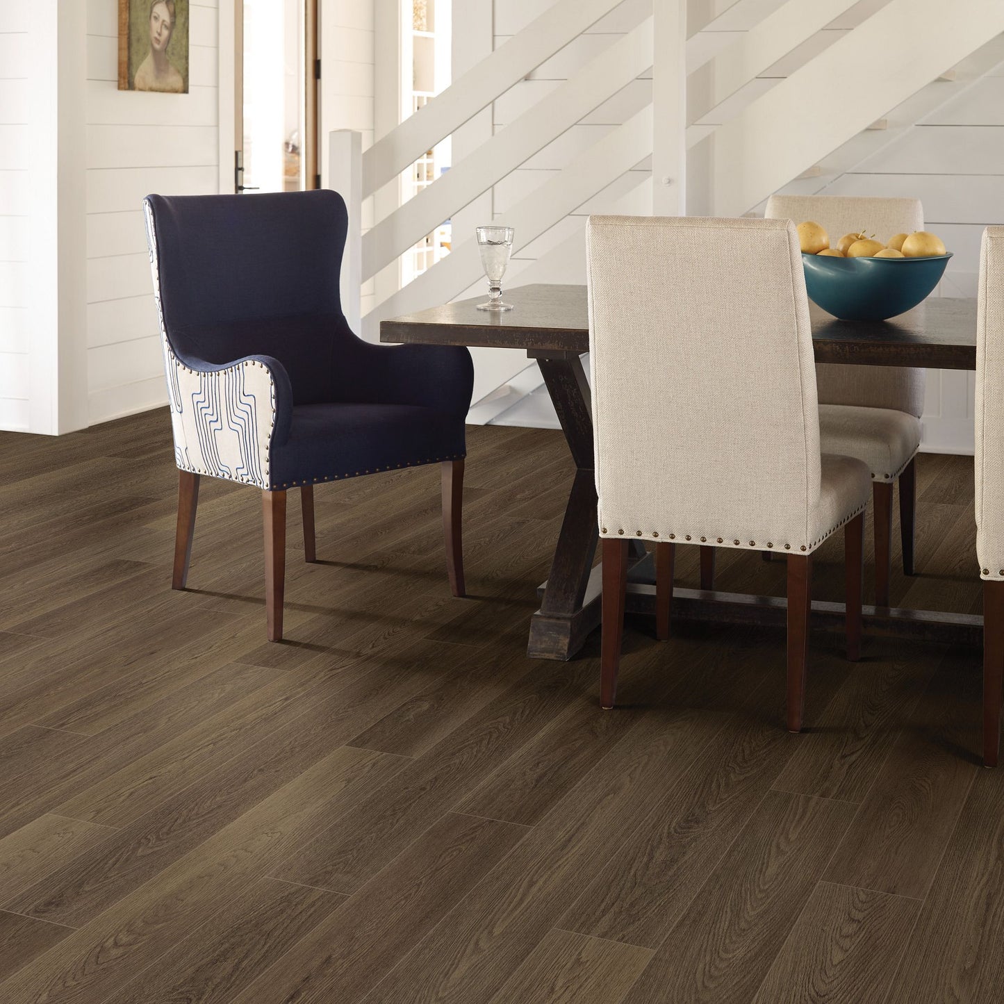 Shaw Brillance Plus Cask Oak Brown 12-mil x 7-in W x 48-in L Waterproof Interlocking Luxury Vinyl Plank Flooring (23.64-sq ft/ Carton)