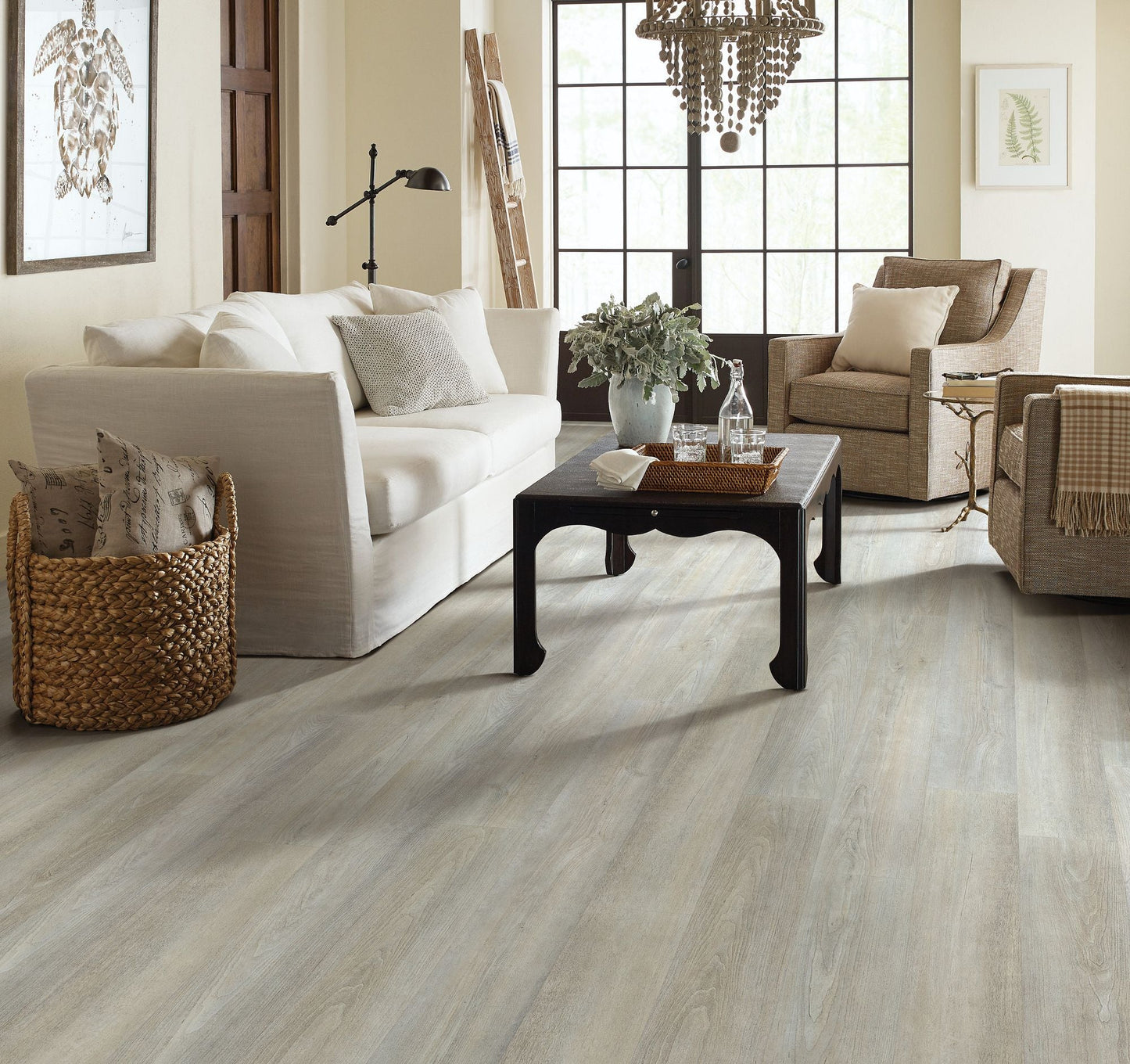 Shaw Farrier Plus 20 M Neutral Walnut 7-in Wide x 4-2/5-mm Thick Waterproof Luxury Vinyl Plank Flooring (27.73-sq ft)