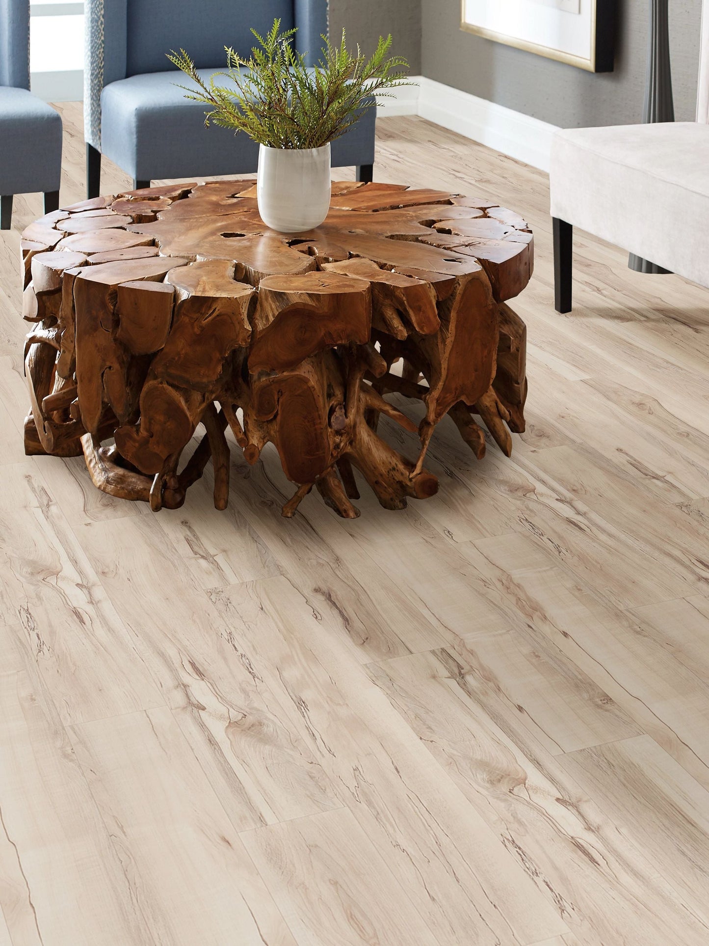Shaw Farrier Plus 20 M Natural Maple 7-in Wide x 4-2/5-mm Thick Waterproof Luxury Vinyl Plank Flooring (27.73-sq ft)