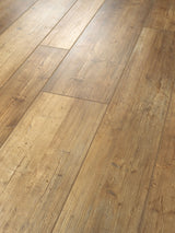 Shaw (Sample) Exemplar Mix Plus Texture Pine Brown Wood Look 20-mil Waterproof Interlocking or Glue Down Luxury Vinyl Plank