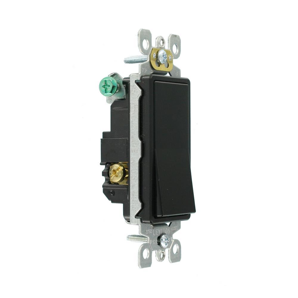 Decora 15 Amp 3-Way Switch, Black - Super Arbor