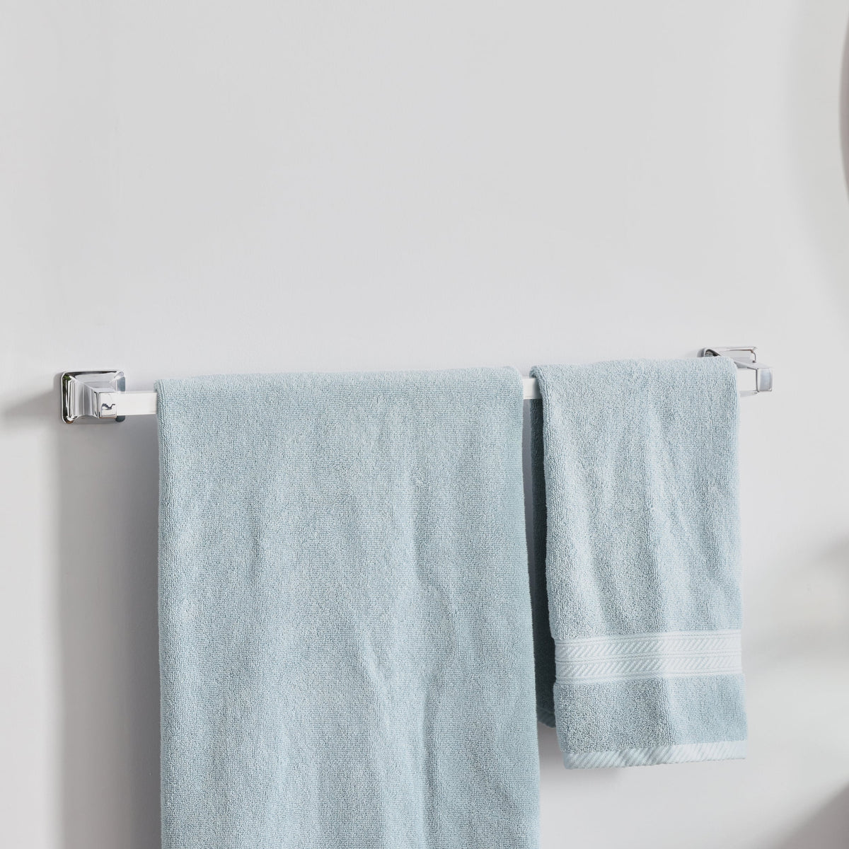 Project Source Seton 24-in Chrome Wall Mount Single Towel Bar