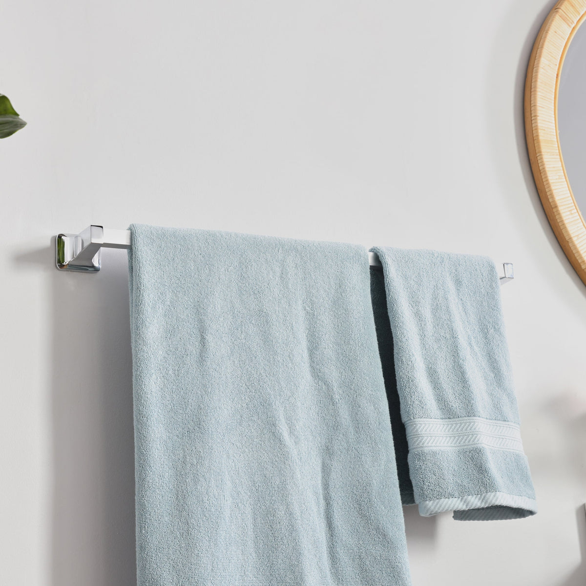 Project Source Seton 24-in Chrome Wall Mount Single Towel Bar