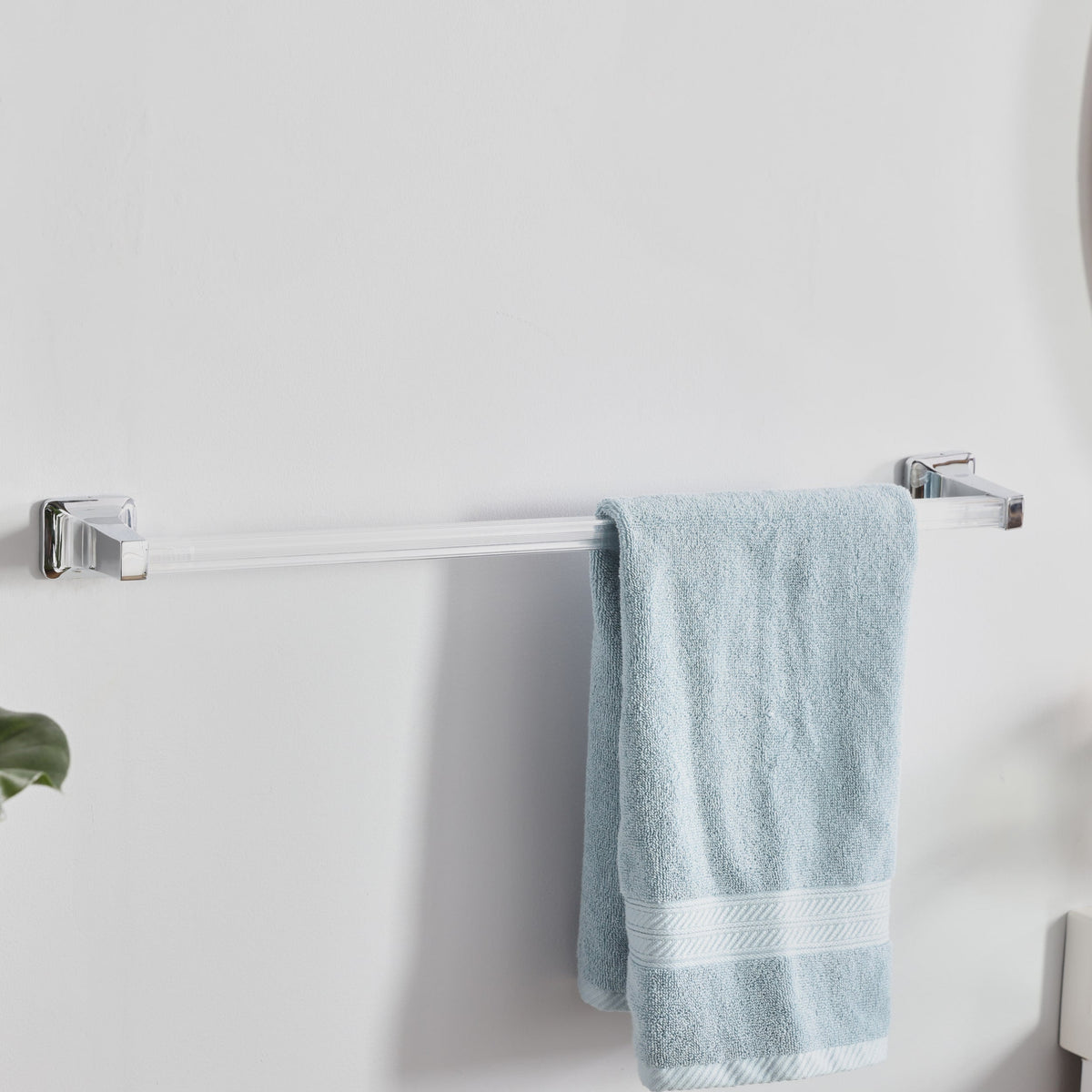 Project Source 24-in Clear Wall-Mount Replacement Towel Bar (Bar Only)