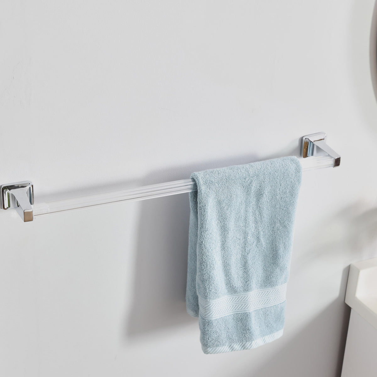 Project Source 24-in Clear Wall-Mount Replacement Towel Bar (Bar Only)