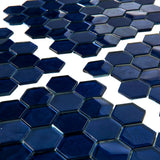 Elida Ceramica Skylight Hex 12-in x 12-in Glossy Glass Mosaic Wall Tile (0.97-sq ft per sheet)