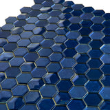 Elida Ceramica Skylight Hex 12-in x 12-in Glossy Glass Mosaic Wall Tile (0.97-sq ft per sheet)