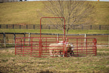 Tarter 6-ft H x 4-ft W Red Powder Coat Steel Corral Flat-top Farm Fence Gate