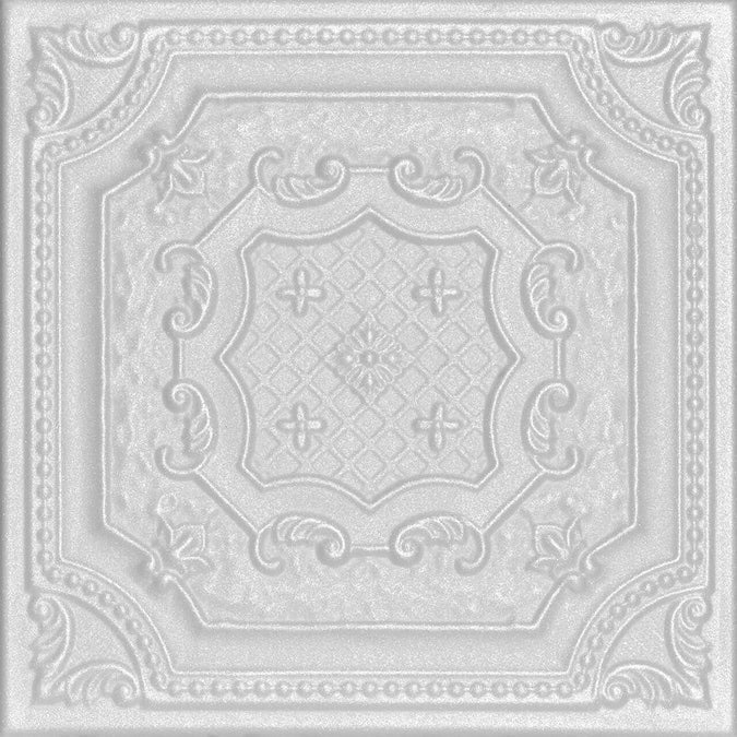 Bijou and Bee Bee A La Maison Ceilings 1.67-ft x 1.67-ft Bijou and Bee Plain White Polystyrene Surface-mount Ceiling Tile (8-Pack, 21.6-sq ft / Case)