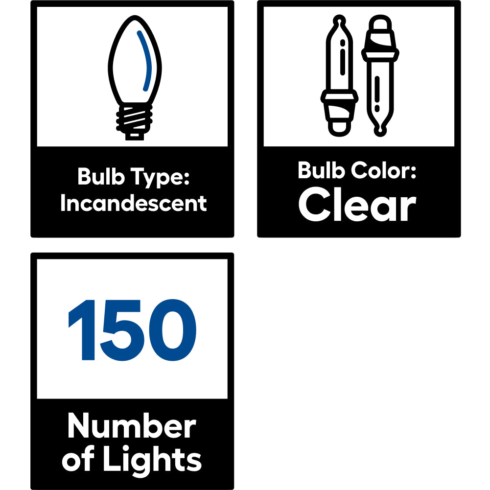 GE String-A-Long 6-ft x 4-ft Constant White Incandescent Mini Plug-In Christmas Net Lights