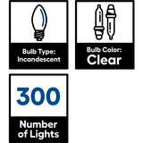 GE ConstantON 6-ft x 4-ft Constant White Incandescent Mini Plug-In Christmas Net Lights