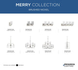Progress Lighting Merry 5-Light Brushed Nickel Transitional Chandelier