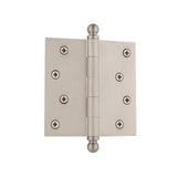 4 in. Ball Tip Residential Hinge with Square Corners in Antique Brass - Super Arbor
