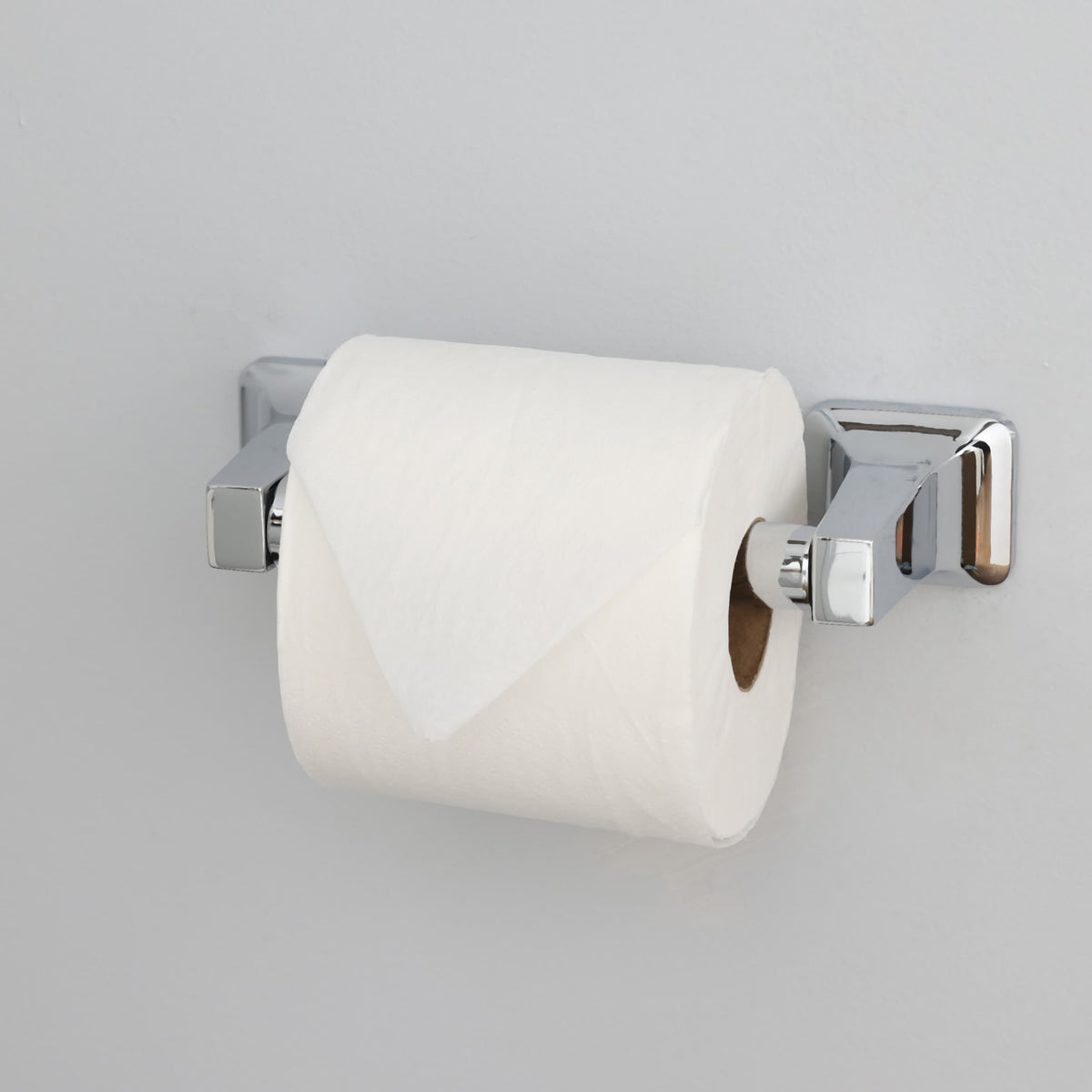 Project Source Seton Chrome Wall Mount Spring-Loaded Toilet Paper Holder