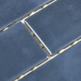 American Olean Union View Suede Blue 12-in x 12-in Glossy Ceramic Brick/Mosaic Wall Tile, 0.83-sq ft per Piece