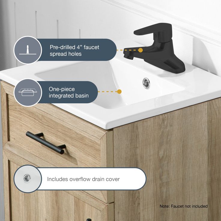 Style Selections Dolton 18-in Nature Oak Single Sink Bathroom Vanity with White Engineered Marble Top (Mirror Included)