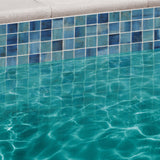 Rapids Barrier Reef 12.24 in. x 12.24 in. Polished Glass Floor and Wall Mosaic Pool Tile (1.04 sq. ft./Sheet)