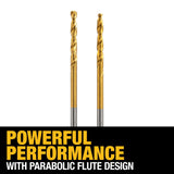 DEWALT 2-Piece 1/8-in Titanium Twist Drill Bit