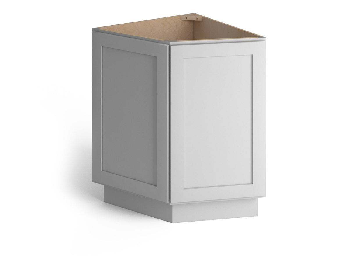 Valleywood Cabinetry Proper Gray 24-in W x 34.5-in H x 24-in D Proper Gray Birch Diagonal Corner Base Ready To Assemble Plywood Cabinet (Flat Panel Shaker Style)