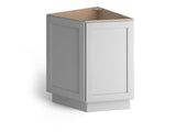 Valleywood Cabinetry Proper Gray 24-in W x 34.5-in H x 24-in D Proper Gray Birch Diagonal Corner Base Ready To Assemble Plywood Cabinet (Flat Panel Shaker Style)