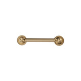 Sumner Street Home Hardware Minted 4-in (102mm) Center to Center Satin Brass Cylindrical Bar Drawer Pull