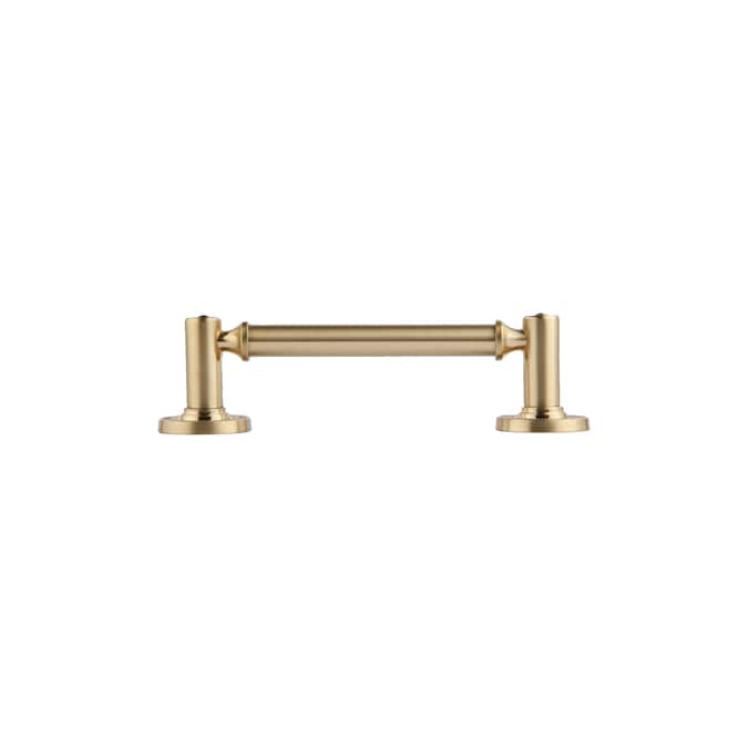 Sumner Street Home Hardware Minted 4-in (102mm) Center to Center Satin Brass Cylindrical Bar Drawer Pull