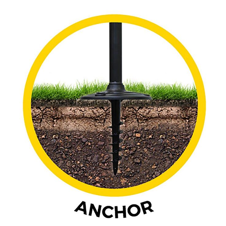 Baytown II 9.75 in. Black Integrated LED Outdoor Resin Solar Post Light and Lamp Post with EZ-Anchor Base