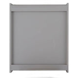 Gazette 22 in. W x 26 in. H x 6-5/8 in. D Framed Surface-Mount Bathroom Medicine Cabinet in Grey