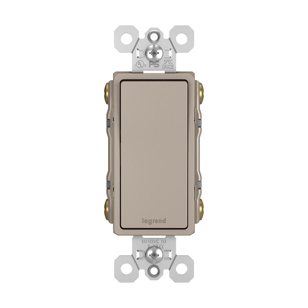 radiant 15 Amp 120-Volt 4-Way Rocker Light Switch, Nickel - Super Arbor