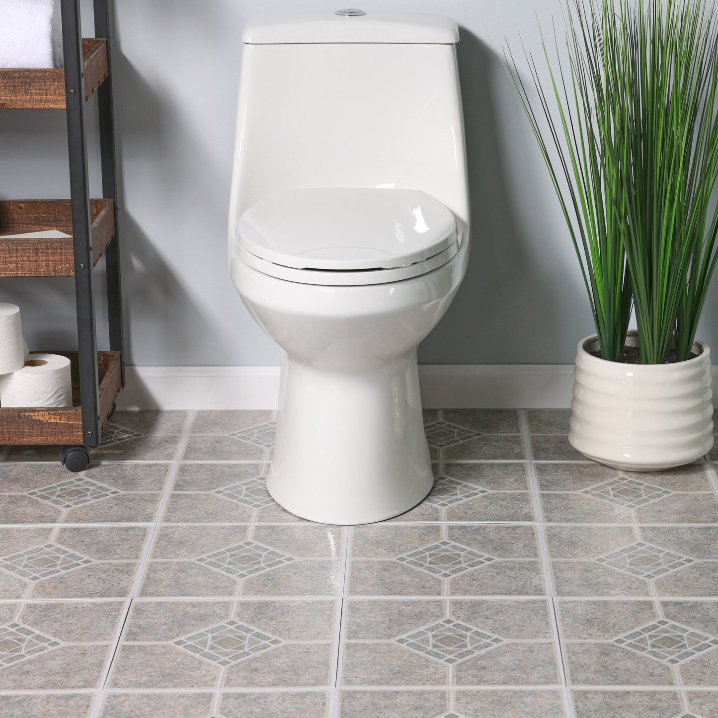 Style Selections Suncrest Basil 12-in x 12-in Water Resistant Peel-and-Stick Vinyl Tile Flooring, 1-sq ft Piece