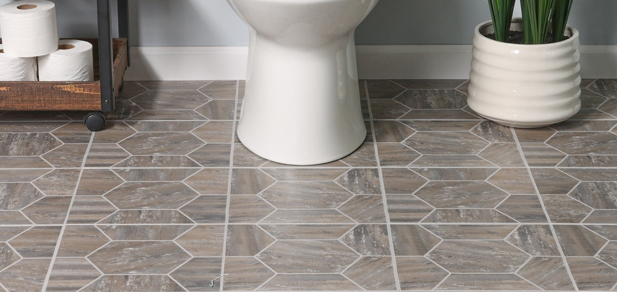 Armstrong Flooring Terraza 12-in x 12-in Cooled Mocha Peel-and-Stick Vinyl Tile