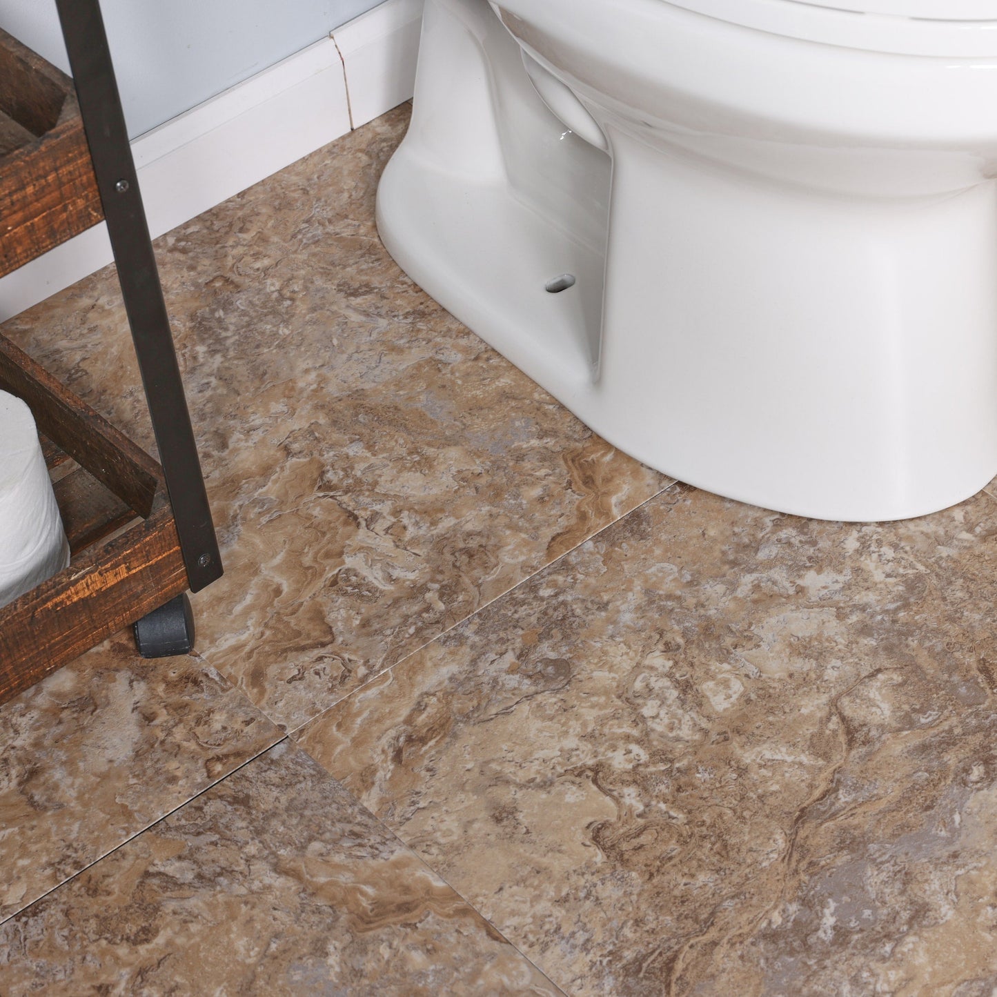 Style Selections Crushed Shell 18-in x 18-in Groutable Water-Resistant Peel-and-Stick Luxury Vinyl Tile Flooring (2.25-sq ft)